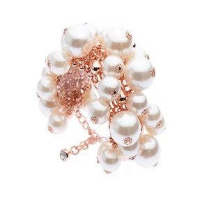 Ted Baker London Juna Rose Gold Coloured & Pearl Cluster Bracelet